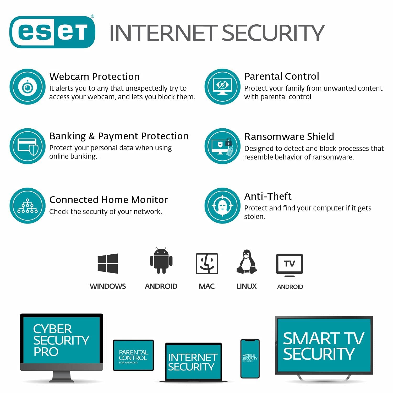 ESET Internet Security 3 User, 3 Year ( Family Pack ) - Image 2